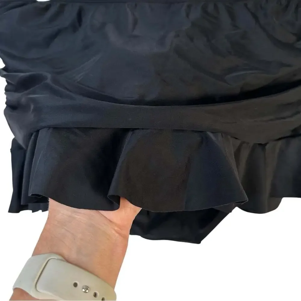 Peter Nygard Black Swim Skirt Size 14 New Bottoms Modest Fit Flowy Coverage NWT